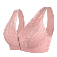 Cargar imagen en el visor de la galería, Wide Strap Printed Unwired Front Button Bra
