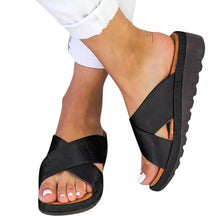Load image into Gallery viewer, Women&#39;s wedge platform open toe slippers
