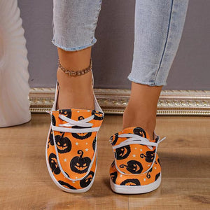 Halloween women's canvas casual shoes