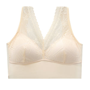 Lace Fixed Cup Push-Up Sleep Bra