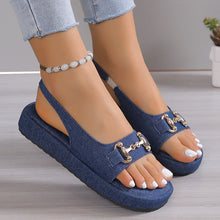 Cargar imagen en el visor de la galería, Women&#39;s Round Toe Open Toe Flat Sandals
