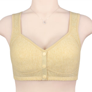 Ladies middle-aged and elderly shaped front button bra