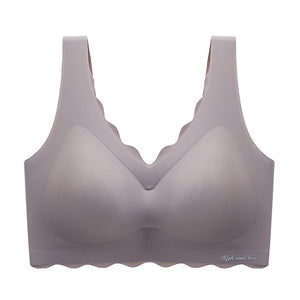 No Wire Ice Silk Seamless Bandeau Push-Up Bra