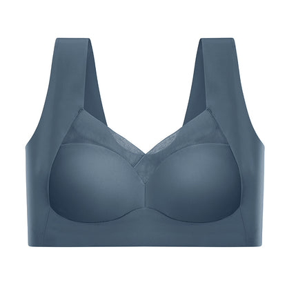 Integrated Fixed Cup GluE-free Plus Size Sports Bra