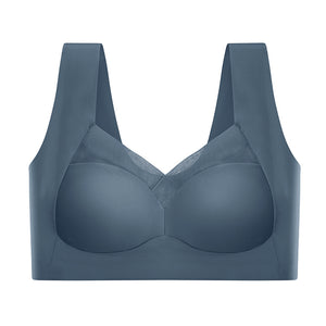 Integrated Fixed Cup GluE-free Plus Size Sports Bra