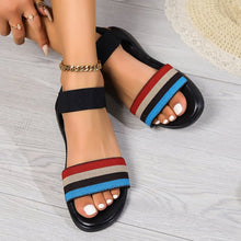 Load image into Gallery viewer, New Large Size Wide Strip Color Matching Sandals
