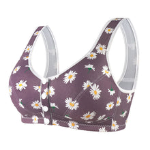 Cargar imagen en el visor de la galería, Women&#39;s wide shoulder strap front button printed underwear
