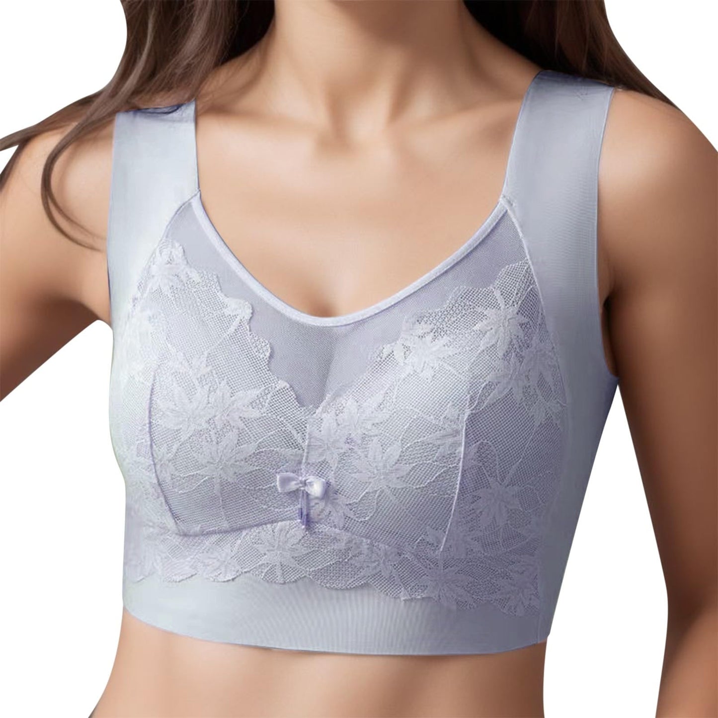 Push-up back lace seamless bra