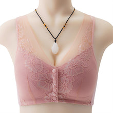 Load image into Gallery viewer, Ladies Cotton Lace Front Button Bra
