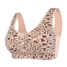 Cargar imagen en el visor de la galería, Leopard print soft cotton button-front bra
