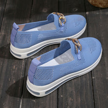 Load image into Gallery viewer, Metal buckle mesh breathable thick heel casual women&#39;s shoes
