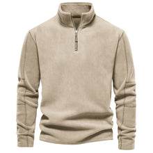 Load image into Gallery viewer, Men Fall/Winter Stand Collar Half-Zip Sweatshirt
