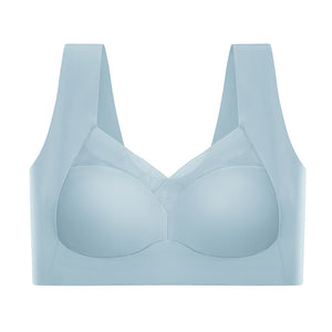 Integrated Fixed Cup GluE-free Plus Size Sports Bra