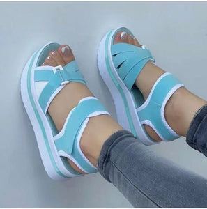Women's Velcro Platform Comfort Sandals