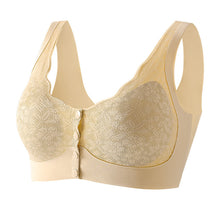 Cargar imagen en el visor de la galería, Front Button Push up Large Size Lace Beautiful Back No Wire Bra
