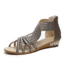 Cargar imagen en el visor de la galería, 2024 summer rhinestone wedge women&#39;s sandals
