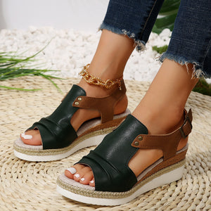 Women's fish mouth casual flat sandals