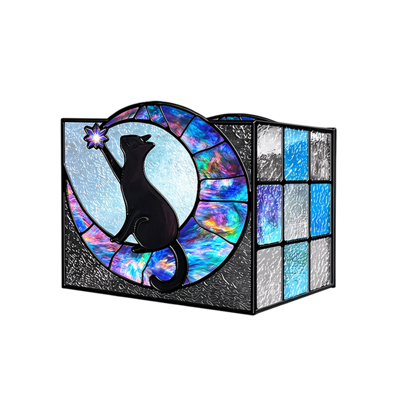 Amoroart Stained-Glass-Style Pen Holder