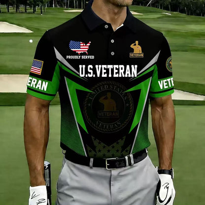 Men's American 250th Anniversary Print Casual Polo Shirt
