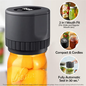 Portable Mason Jar Vacuum Sealer