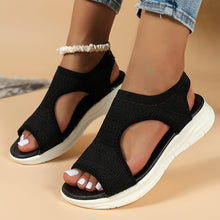 Cargar imagen en el visor de la galería, Women&#39;s Fish Mouth Knitted Wide Foot Sandals
