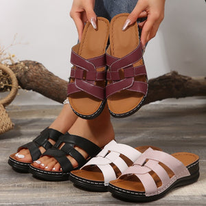 Women's Hollow Wedge Thick Sole Casual Sandals