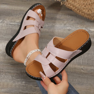 Women's Hollow Wedge Thick Sole Casual Sandals