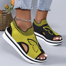 Load image into Gallery viewer, Women&#39;s Summer Knitted Sports Butterfly Print Sandals
