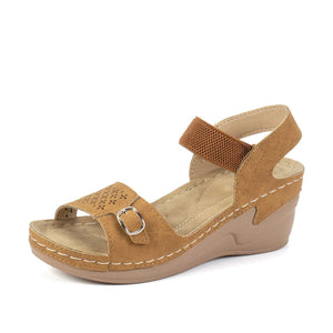 Women's square wedge comfortable sandals