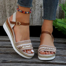 Load image into Gallery viewer, Womens Width Sandals Flat Wedge Sandals
