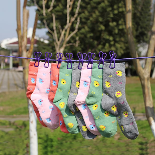 Portable Clothesline (Home, Outdoor, Camping with 12 Clips)