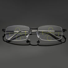 Load image into Gallery viewer, Titanium progressive far and near dual-use reading glasses
