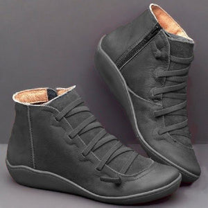 SURSELL Vintage Strappy Ankle Boots for Women