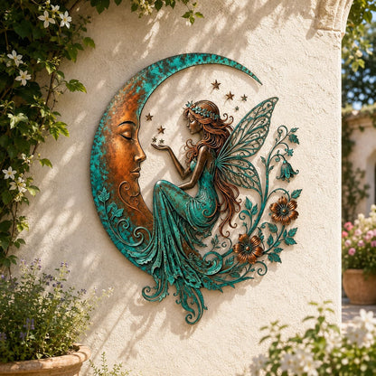 ⏰ LAST DAY 50% OFF - 🌙Metal Crescent Moon Wall Art - A Timeless Garden Accent Inspired by Nature