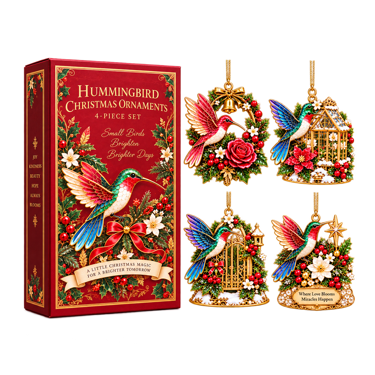 Hobelis Garden Wings Hummingbird Ornaments