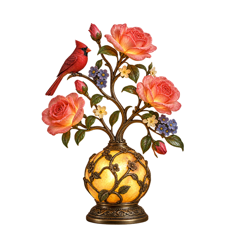 Hobelis Rose & Cardinal Table Lamp