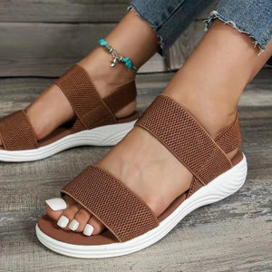 Ladies Fly Woven Flat Casual Sandals