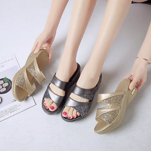 Fashion Platform Platform Wedge Wedge Ladies Slippers