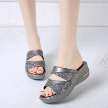 Cargar imagen en el visor de la galería, Fashion Platform Platform Wedge Wedge Ladies Slippers
