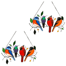 Cargar imagen en el visor de la galería, Birds Stained Glass Window Hangings
