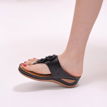 Cargar imagen en el visor de la galería, Women&#39;s summer non-slip casual wedge slippers
