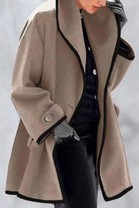 warm loose-fit tweed coat