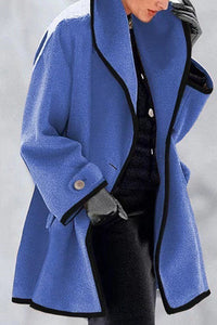 warm loose-fit tweed coat