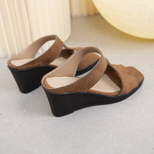 Cargar imagen en el visor de la galería, Women&#39;s new wedge fish mouth sandals
