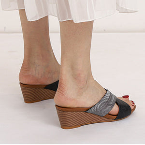 Ladies Open Toe Wedge Sandals