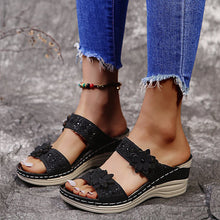 Cargar imagen en el visor de la galería, Women Casual Shoes Vintage Flower Fish Mouth Sandals
