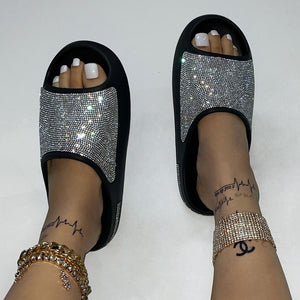 Women's Diamond Platform Slippers