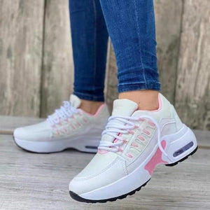 Round toe lace-up mesh breathable women's shoes