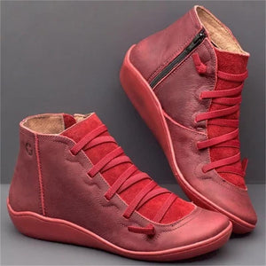 SURSELL Vintage Strappy Ankle Boots for Women