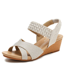 Load image into Gallery viewer, Women&#39;s summer open toe wedge sandals
